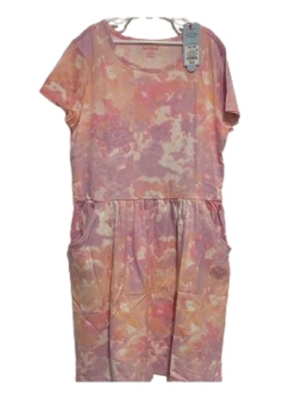 Cat & Jack Girls Pink and Orange Tie-Dye Sweatshirt Dress NWT Size 18
